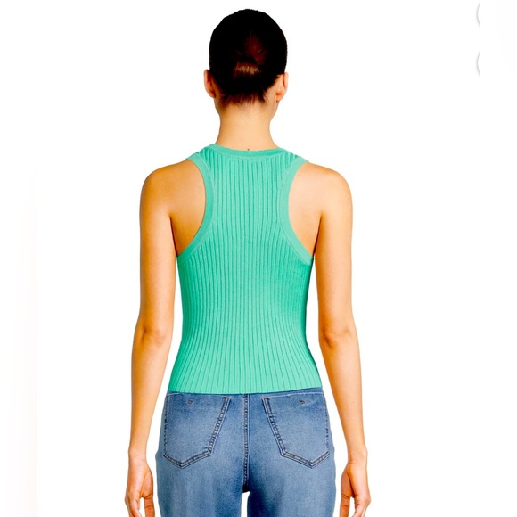 NWOT No Boundaries Juniors Seamless Tank Top in Turquoise - Picture 3 of 4